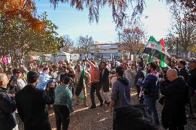 Syrian Opposition Supporters Gather In Lafayette Park Next To The White House To Celebrat The Fall Of Bashar Al-Assad