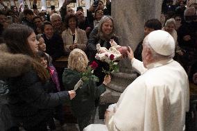 Pope Francis Went To The Basilica Santa Maria - Rome