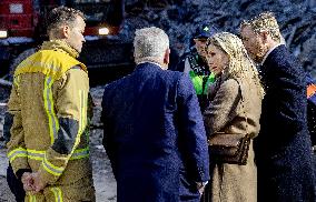 Royals After Visiting The Disaster Site On The Tarwekamp - The Hague