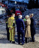 Royals After Visiting The Disaster Site On The Tarwekamp - The Hague