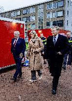 Royals After Visiting The Disaster Site On The Tarwekamp - The Hague