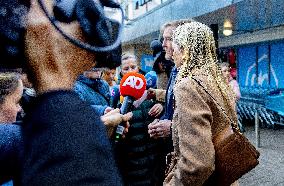 Royals After Visiting The Disaster Site On The Tarwekamp - The Hague