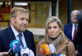 Royals After Visiting The Disaster Site On The Tarwekamp - The Hague