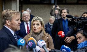 Royals After Visiting The Disaster Site On The Tarwekamp - The Hague