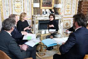 Exclu - Rachida Dati Receives European Culture Ministers - Paris