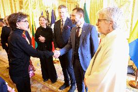 Exclu - Rachida Dati Receives European Culture Ministers - Paris