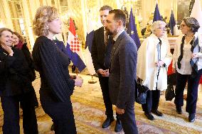 Exclu - Rachida Dati Receives European Culture Ministers - Paris