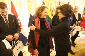 Exclu - Rachida Dati Receives European Culture Ministers - Paris