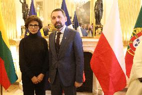 Exclu - Rachida Dati Receives European Culture Ministers - Paris