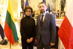 Exclu - Rachida Dati Receives European Culture Ministers - Paris