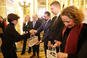 Exclu - Rachida Dati Receives European Culture Ministers - Paris