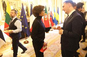 Exclu - Rachida Dati Receives European Culture Ministers - Paris