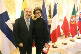 Exclu - Rachida Dati Receives European Culture Ministers - Paris