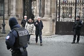 Communist Group Heads Leave Elysee Palace - Paris