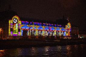 Illumination of The Orsay Museum Facade - Paris