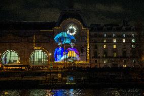 Illumination of The Orsay Museum Facade - Paris