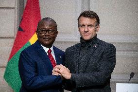 President Macron Meets Guinea-Bissau's President - Paris