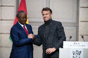 President Macron Meets Guinea-Bissau's President - Paris
