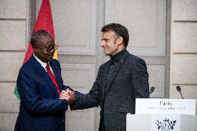 President Macron Meets Guinea-Bissau's President - Paris