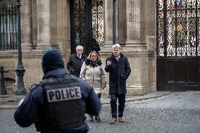 Communist Group Heads Leave Elysee Palace - Paris