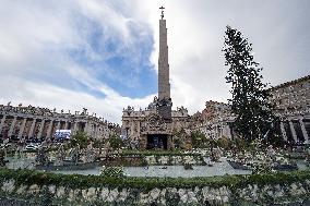 Nativity Scene And Christmas Tree In St. Peter’s Square - Vatican