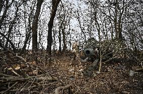 Artillery unit of Ukraines 110th Territorial Defence Brigade in Zaporizhzhia regionArtillery unit of Ukraines 110th Territorial