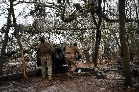 Artillery unit of Ukraines 110th Territorial Defence Brigade in Zaporizhzhia regionArtillery unit of Ukraines 110th Territorial