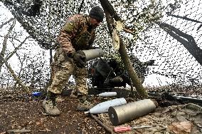 Artillery unit of Ukraines 110th Territorial Defence Brigade in Zaporizhzhia regionArtillery unit of Ukraines 110th Territorial