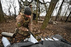 Artillery unit of Ukraines 110th Territorial Defence Brigade in Zaporizhzhia regionArtillery unit of Ukraines 110th Territorial