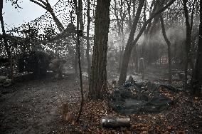 Artillery unit of Ukraines 110th Territorial Defence Brigade in Zaporizhzhia regionArtillery unit of Ukraines 110th Territorial