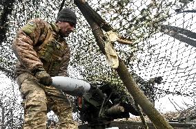 Artillery unit of Ukraines 110th Territorial Defence Brigade in Zaporizhzhia regionArtillery unit of Ukraines 110th Territorial