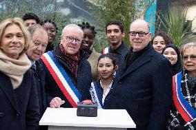 NO TABLOIDS - Prince Albert II Inaugurates Fresco Dedicated To John B. Kelly - Argenteuil