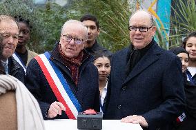 NO TABLOIDS - Prince Albert II Inaugurates Fresco Dedicated To John B. Kelly - Argenteuil