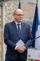 NO TABLOIDS - Prince Albert II Inaugurates Fresco Dedicated To John B. Kelly - Argenteuil