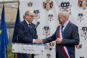 NO TABLOIDS - Prince Albert II Inaugurates Fresco Dedicated To John B. Kelly - Argenteuil