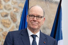 NO TABLOIDS - Prince Albert II Inaugurates Fresco Dedicated To John B. Kelly - Argenteuil