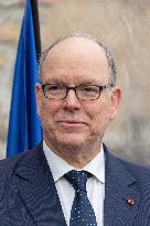 NO TABLOIDS - Prince Albert II Inaugurates Fresco Dedicated To John B. Kelly - Argenteuil