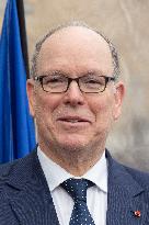 NO TABLOIDS - Prince Albert II Inaugurates Fresco Dedicated To John B. Kelly - Argenteuil