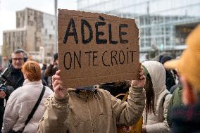 Demonstration in Front of Christophe Ruggia's Trial - Paris