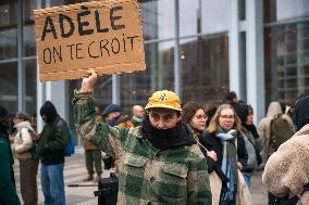 Demonstration in Front of Christophe Ruggia's Trial - Paris