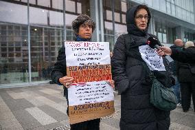 Demonstration in Front of Christophe Ruggia's Trial - Paris