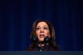 US Vice President Harris delivers remarks at the Tribal Nation’s Summit.