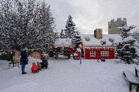 Christmas Village In Akureiry, Iceland.