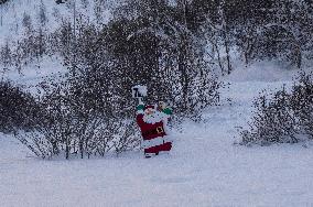 Christmas Village In Akureiry, Iceland.