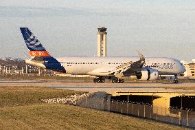 Airbus Cold Weather Test A350 In Milwaukee, Wisconsin.