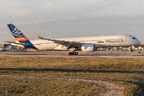 Airbus Cold Weather Test A350 In Milwaukee, Wisconsin.