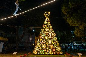 Christmas Lights And Decorations In Ruvo Di Puglia