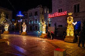 Christmas Lights And Decorations In Ruvo Di Puglia