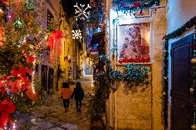 Christmas Lights And Decorations In Ruvo Di Puglia