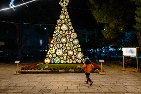 Christmas Lights And Decorations In Ruvo Di Puglia